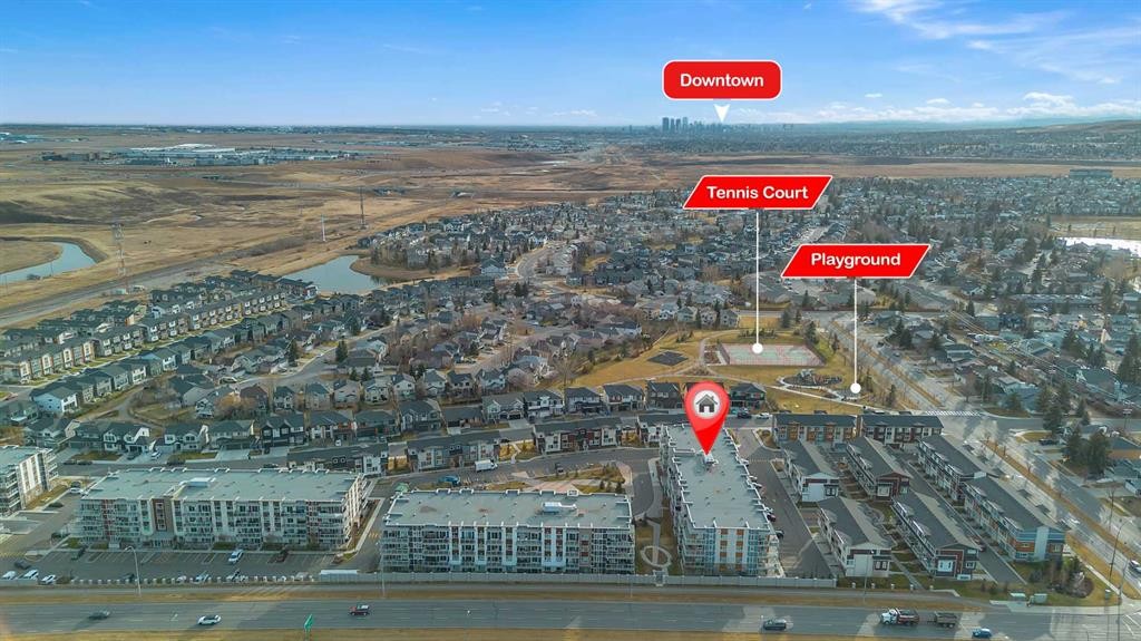206-370 Harvest Hills Common Ne, Calgary, AB - Outdoor With Body Of Water With View