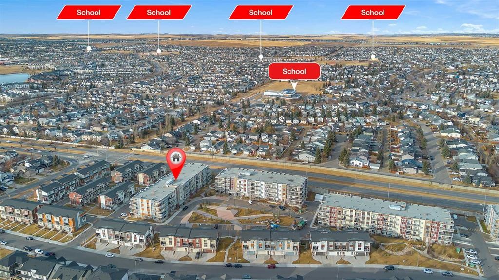 206-370 Harvest Hills Common Ne, Calgary, AB - Outdoor With View