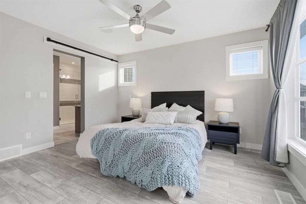 1071 Seton Circle Se, Calgary, AB - Indoor Photo Showing Bedroom
