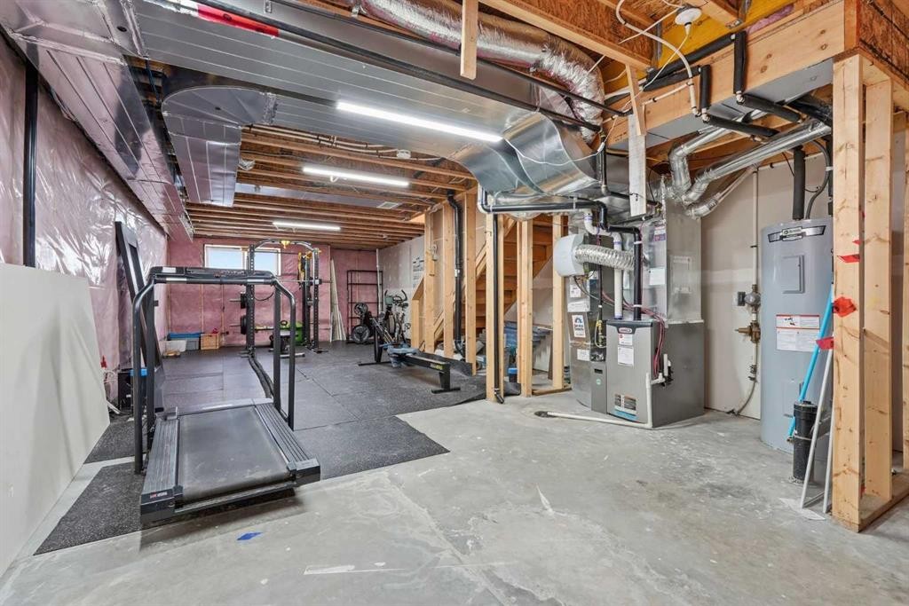 1071 Seton Circle Se, Calgary, AB - Indoor Photo Showing Basement