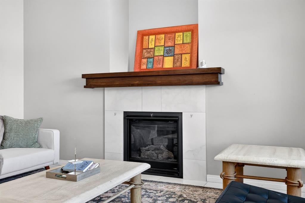 71 Walden Manor Se, Calgary, AB - Indoor Photo Showing Living Room With Fireplace