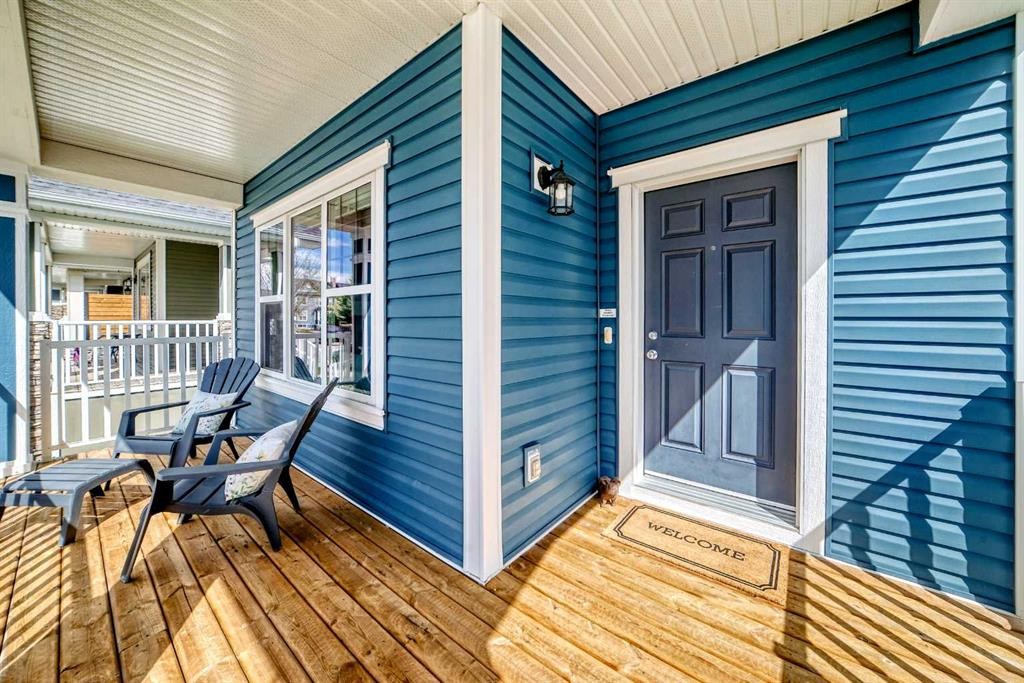 199 River Heights Green, Cochrane, AB - Outdoor With Deck Patio Veranda