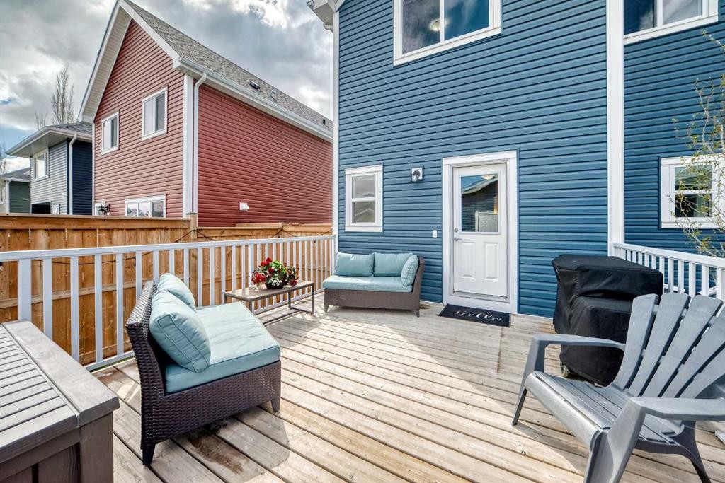 199 River Heights Green, Cochrane, AB - Outdoor With Deck Patio Veranda With Exterior