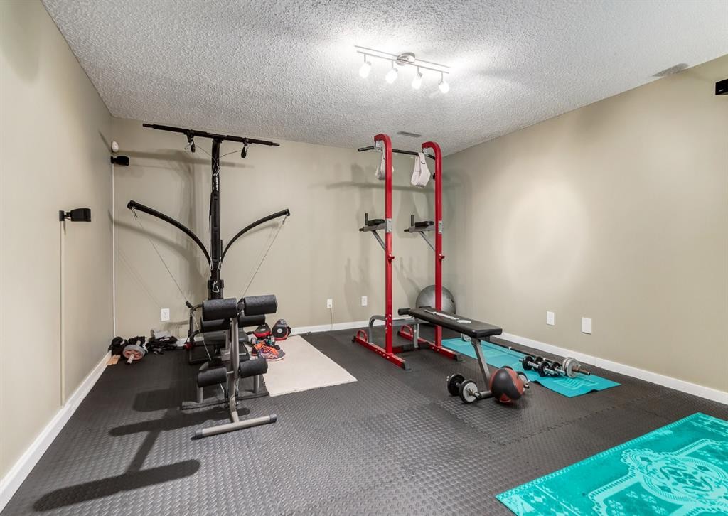 124 Copperfield Green Se, Calgary, AB - Indoor Photo Showing Gym Room