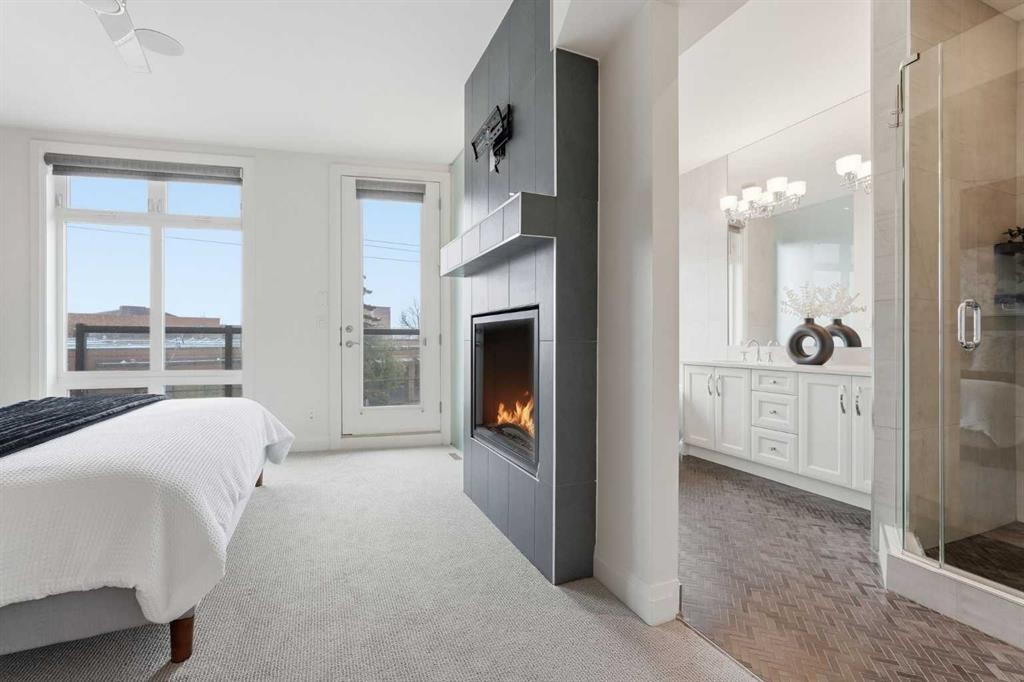 2109 20 Avenue Sw, Calgary, AB - Indoor Photo Showing Other Room With Fireplace
