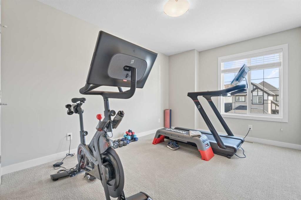 19 Masters Mews Se, Calgary, AB - Indoor Photo Showing Gym Room
