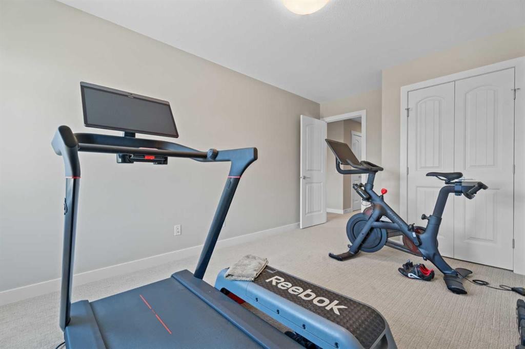 19 Masters Mews Se, Calgary, AB - Indoor Photo Showing Gym Room