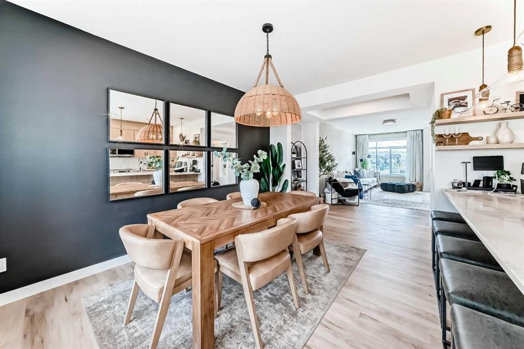 3 Agate, Cochrane, AB - Indoor Photo Showing Dining Room