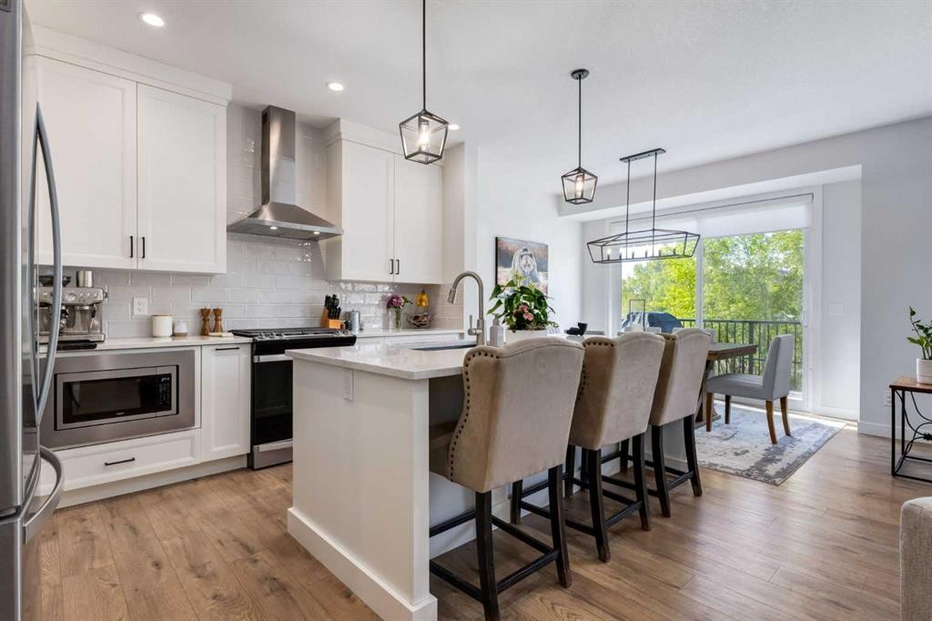 77 Walgrove Gardens Se, Calgary, AB - Indoor Photo Showing Kitchen With Upgraded Kitchen
