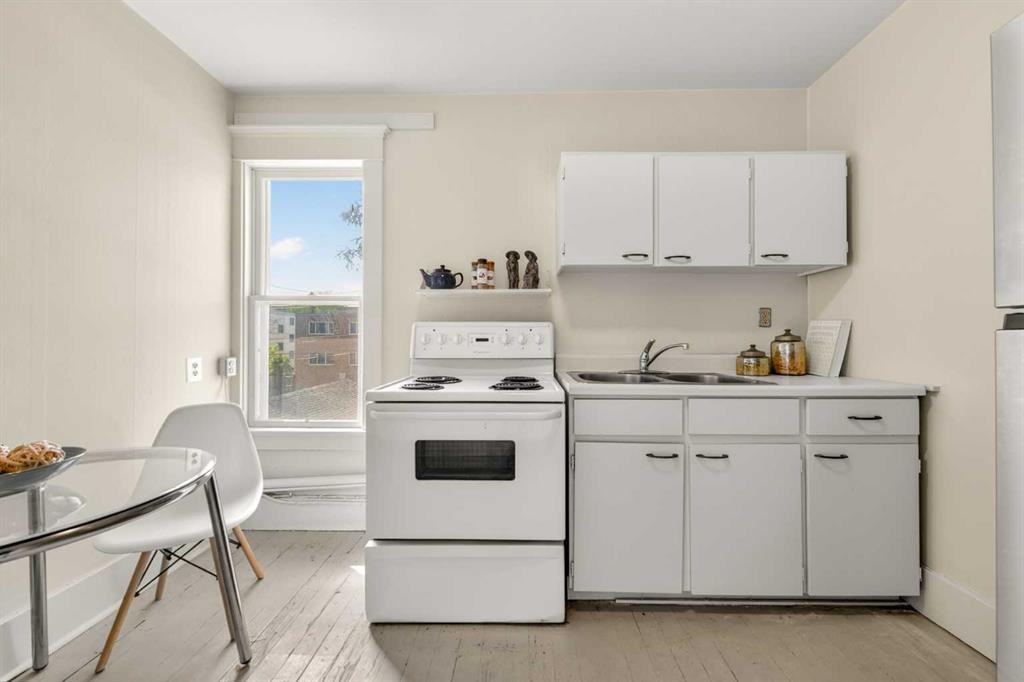 317 21 Avenue Sw, Calgary, AB - Indoor Photo Showing Kitchen With Double Sink