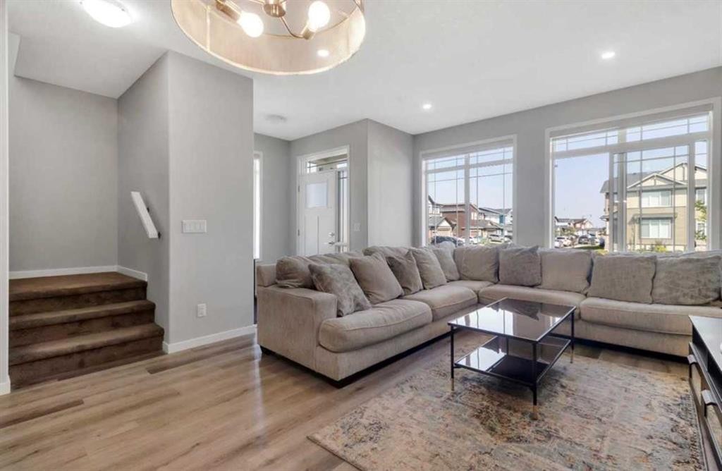 101-Dawson Drive, Chestermere, AB - Indoor Photo Showing Living Room