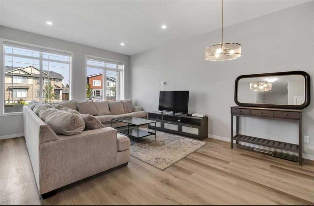 101-Dawson Drive, Chestermere, AB - Indoor Photo Showing Living Room