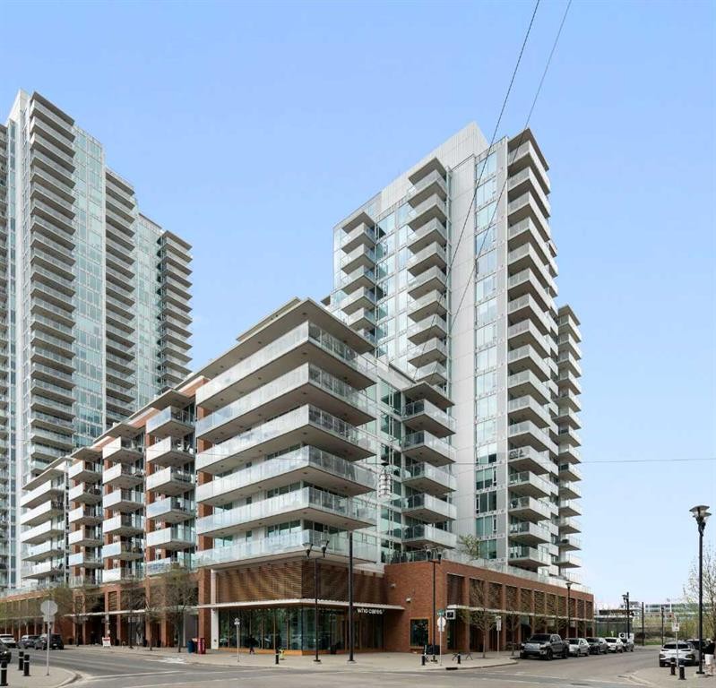 1006-519 Riverfront Avenue Se, Calgary, AB - Outdoor With Balcony With Facade
