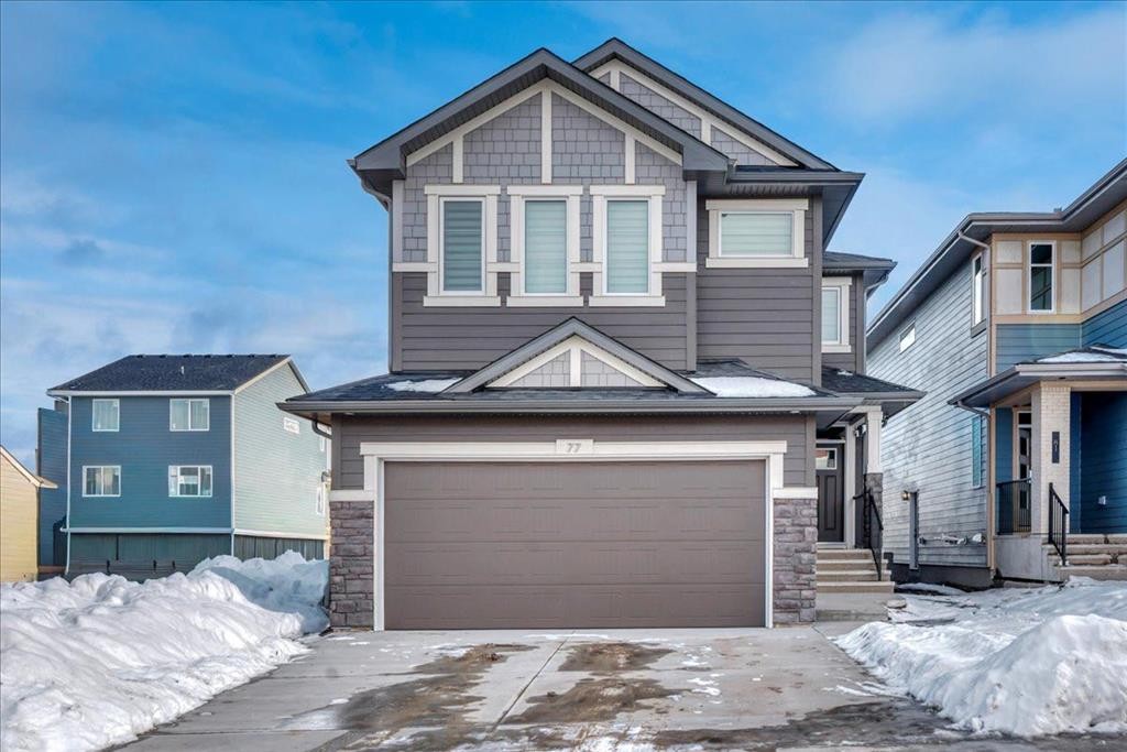 77 Versant Point Sw, Calgary, AB - Outdoor With Facade
