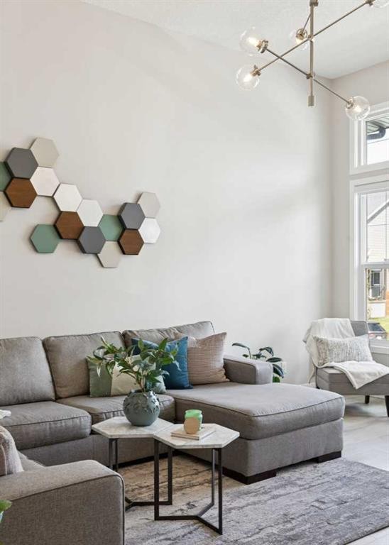 303 Masters Row Se, Calgary, AB - Indoor Photo Showing Living Room