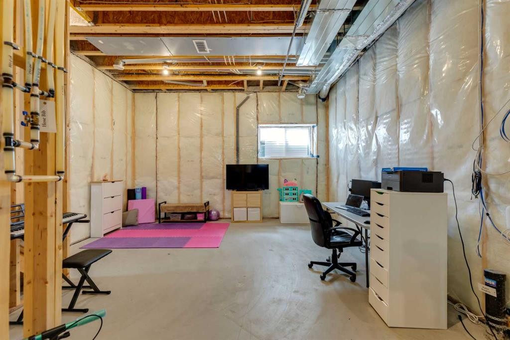 303 Masters Row Se, Calgary, AB - Indoor Photo Showing Basement