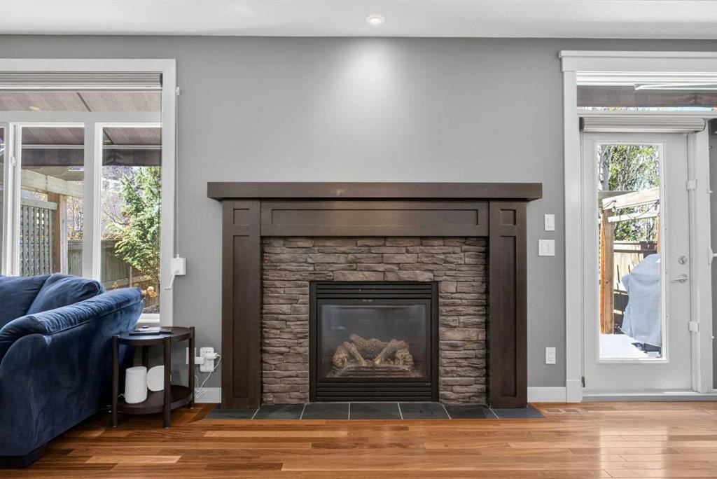 30 Cranarch Circle Se, Calgary, AB - Indoor Photo Showing Living Room With Fireplace