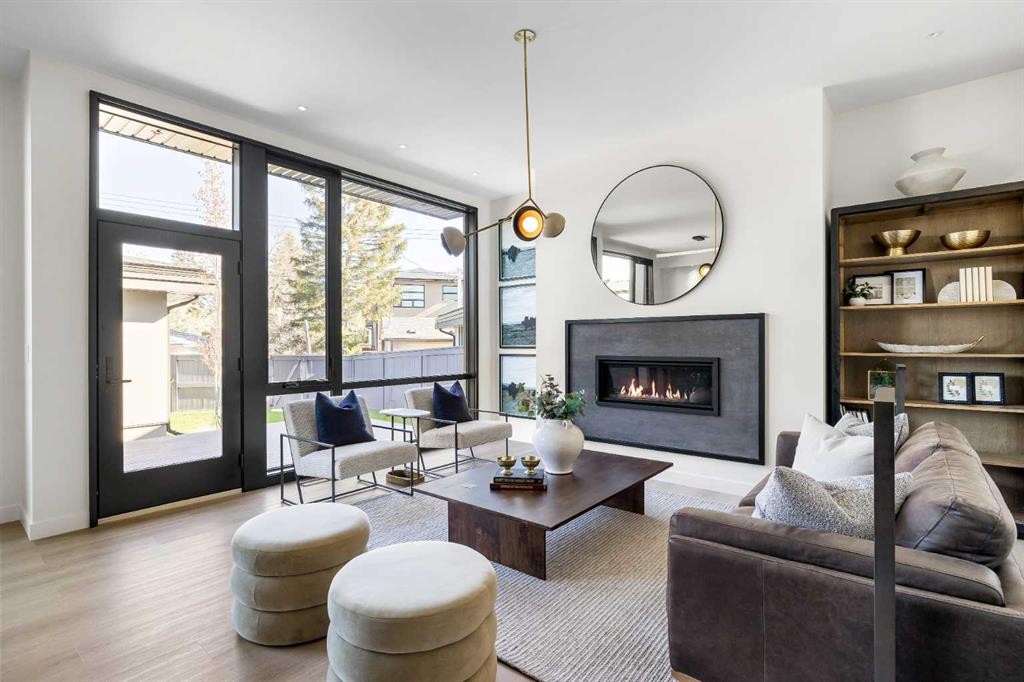3B Willow Crescent Sw, Calgary, AB - Indoor Photo Showing Living Room With Fireplace