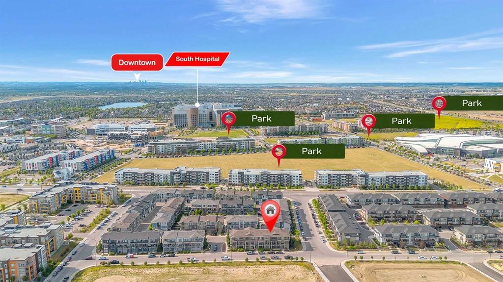154 Seton Passage Se, Calgary, AB - Outdoor With View