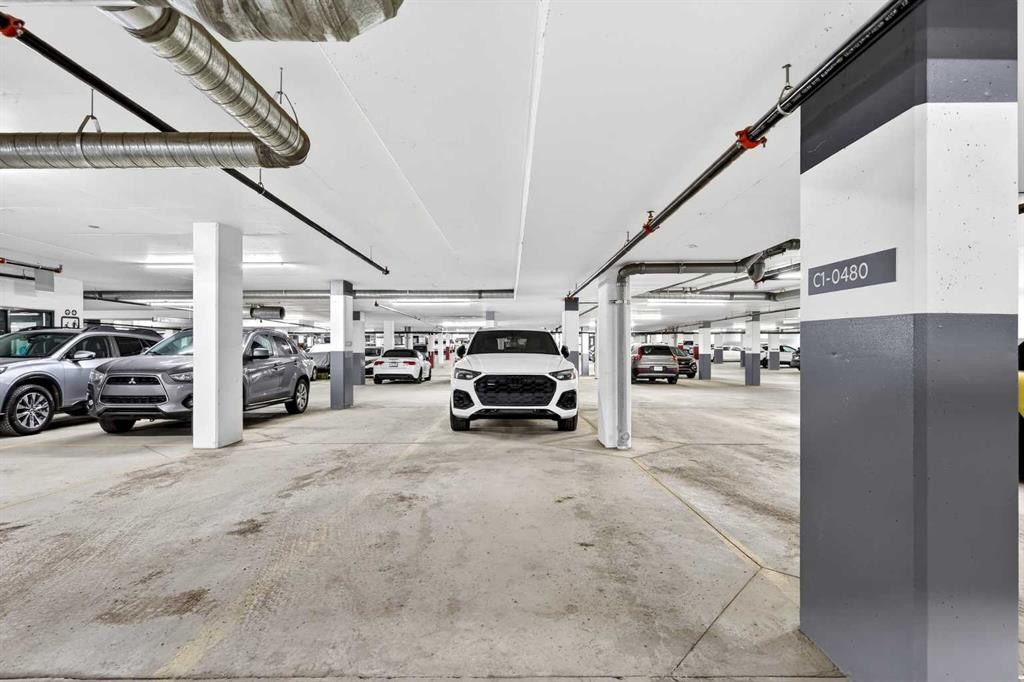 403-122 Mahogany Centre Se, Calgary, AB - Indoor Photo Showing Garage