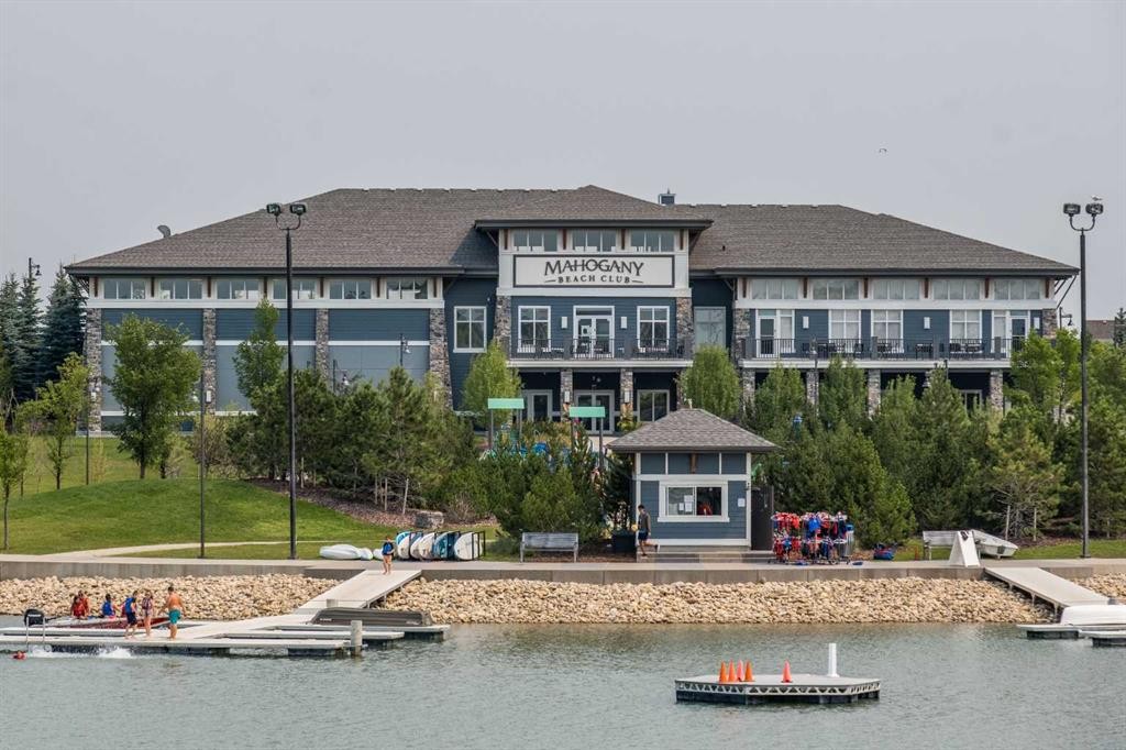 403-122 Mahogany Centre Se, Calgary, AB - Outdoor With Body Of Water With Balcony