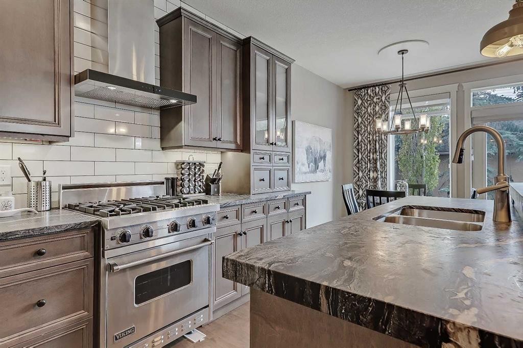 3629 1A Street Sw, Calgary, AB - Indoor Photo Showing Kitchen With Double Sink