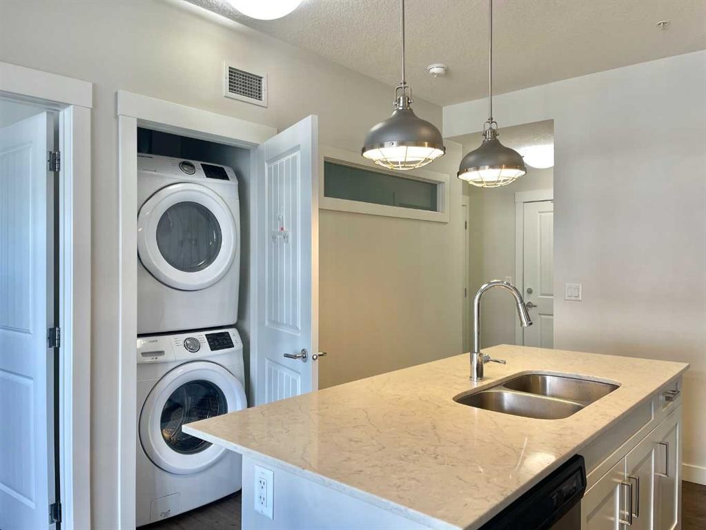 302-100 Auburn Meadows Common Se, Calgary, AB - Indoor Photo Showing Laundry Room