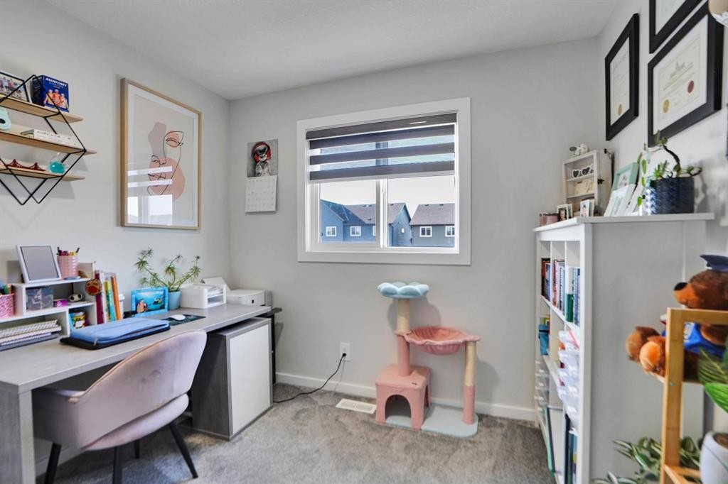 112 Langwell Common Se, Airdrie, AB - Indoor Photo Showing Office