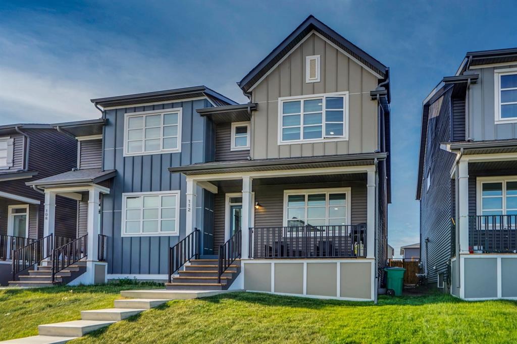 112 Langwell Common Se, Airdrie, AB - Outdoor With Deck Patio Veranda With Facade