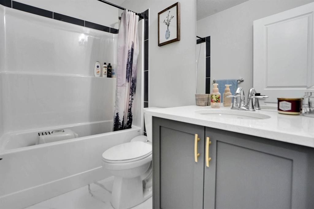 112 Langwell Common Se, Airdrie, AB - Indoor Photo Showing Bathroom