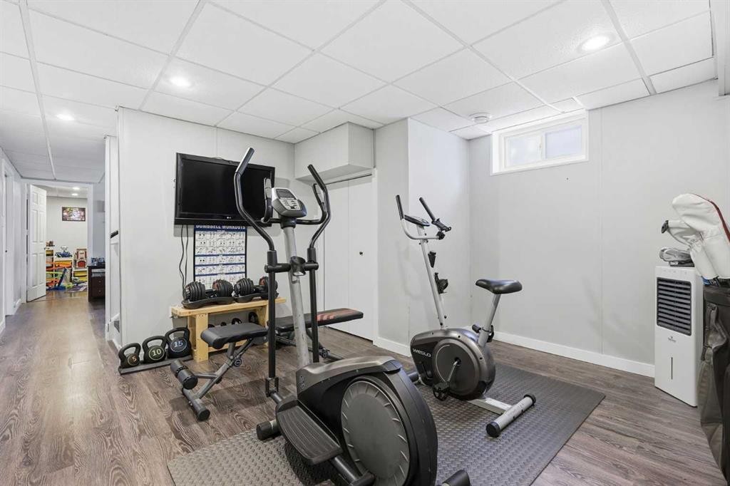 51 Aberdare Way Ne, Calgary, AB - Indoor Photo Showing Gym Room