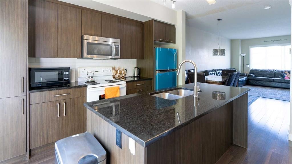 347 Taralake Way Ne, Calgary, AB - Indoor Photo Showing Kitchen With Double Sink