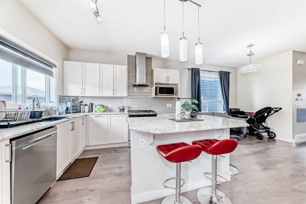 72 Cornerstone Avenue Ne, Calgary, AB - Indoor Photo Showing Kitchen With Stainless Steel Kitchen With Upgraded Kitchen