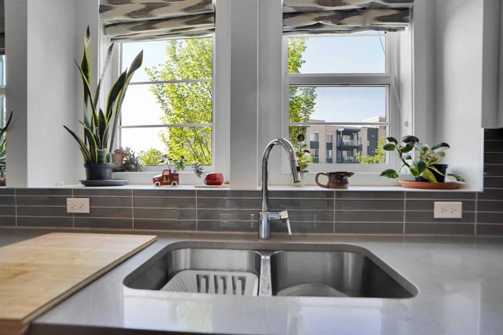 281 Walden Drive Se, Calgary, AB - Indoor Photo Showing Kitchen With Double Sink