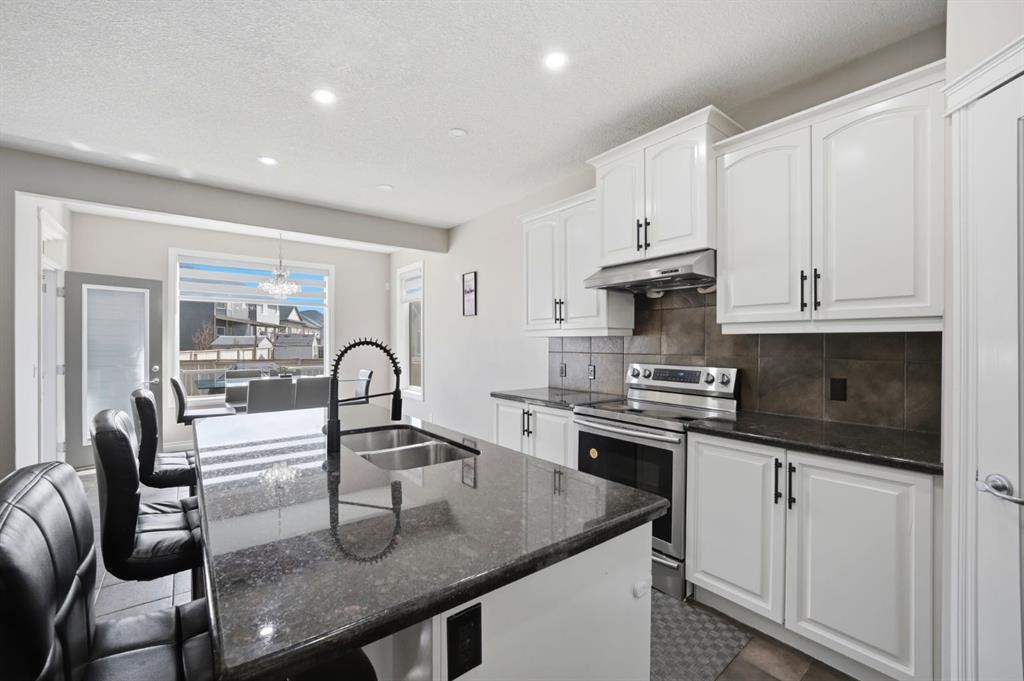 591 Taralake Way Ne, Calgary, AB - Indoor Photo Showing Kitchen With Double Sink With Upgraded Kitchen