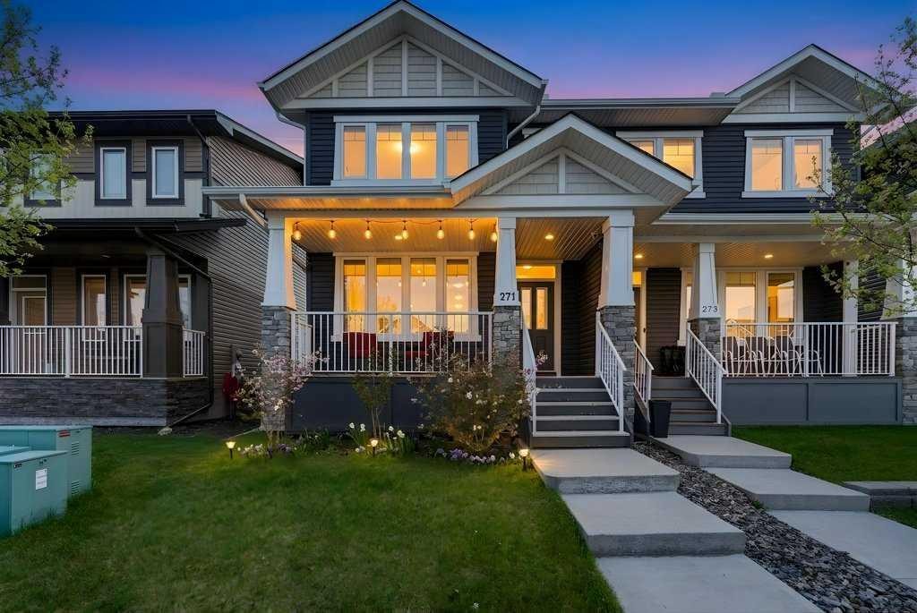271 Fireside Drive, Cochrane, AB - Outdoor With Deck Patio Veranda With Facade