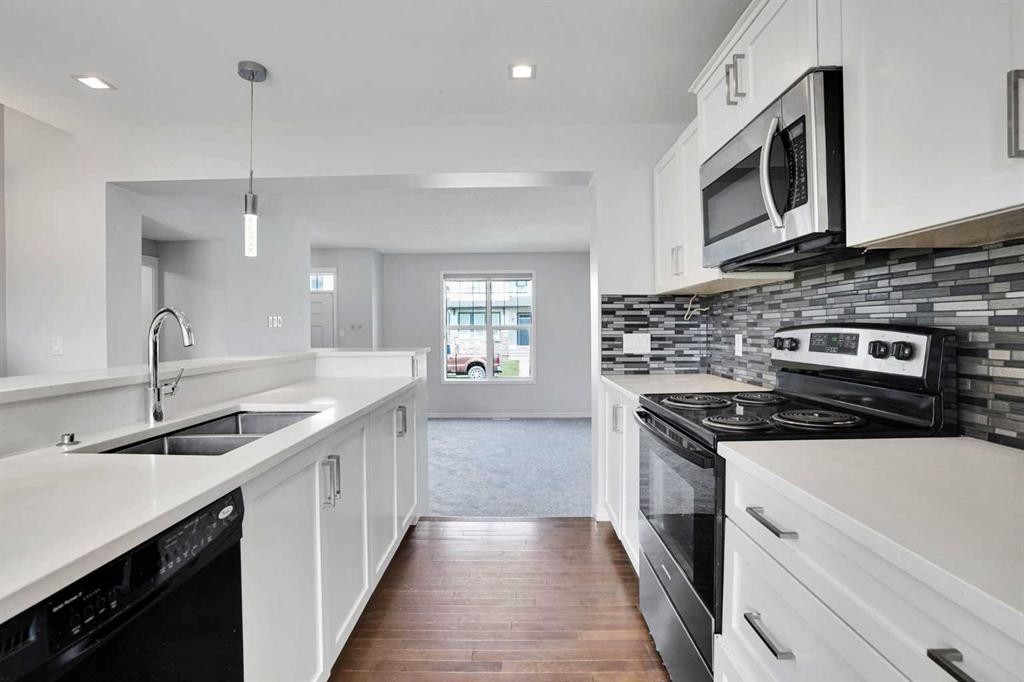 173 Skyview Springs Crescent Ne, Calgary, AB - Indoor Photo Showing Kitchen With Double Sink With Upgraded Kitchen