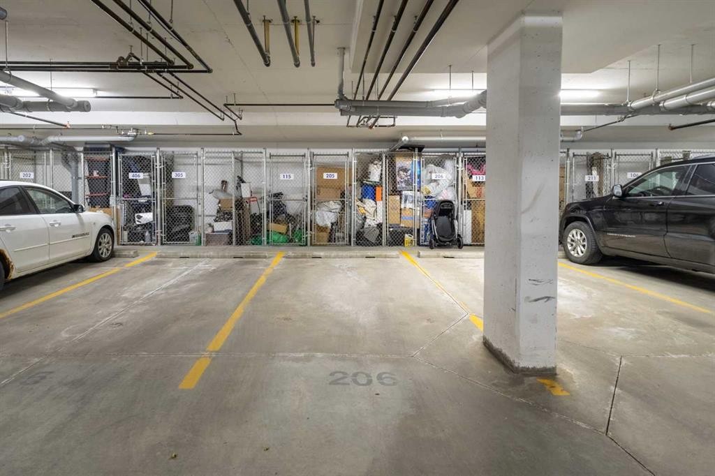 205-10 Sage Hill Walk Nw, Calgary, AB - Indoor Photo Showing Garage