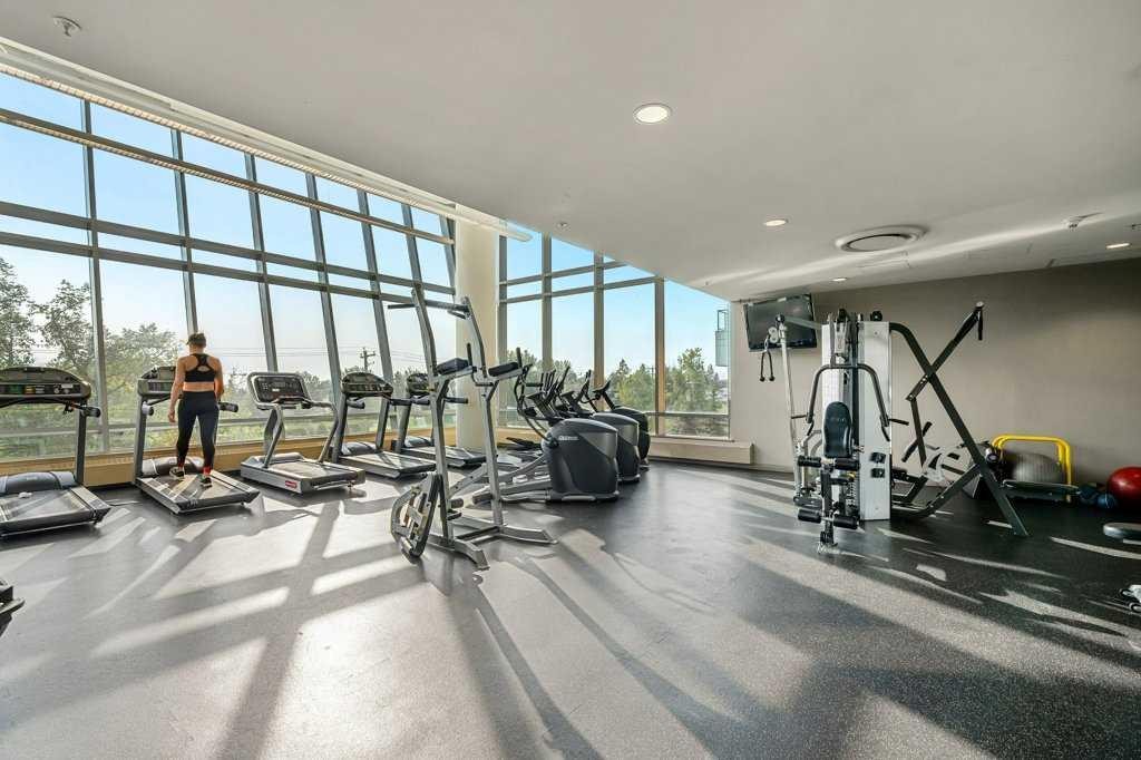 1808-55 Spruce Place Sw, Calgary, AB - Indoor Photo Showing Gym Room