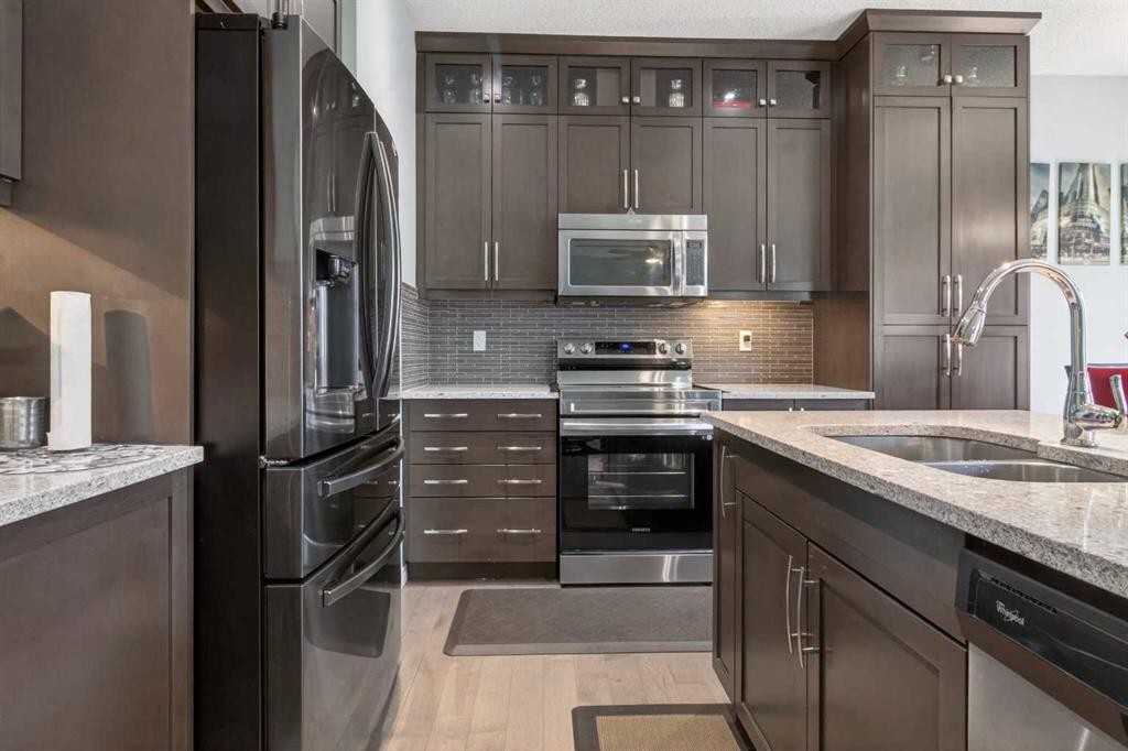 45 Cityscape View Ne, Calgary, AB - Indoor Photo Showing Kitchen With Double Sink With Upgraded Kitchen
