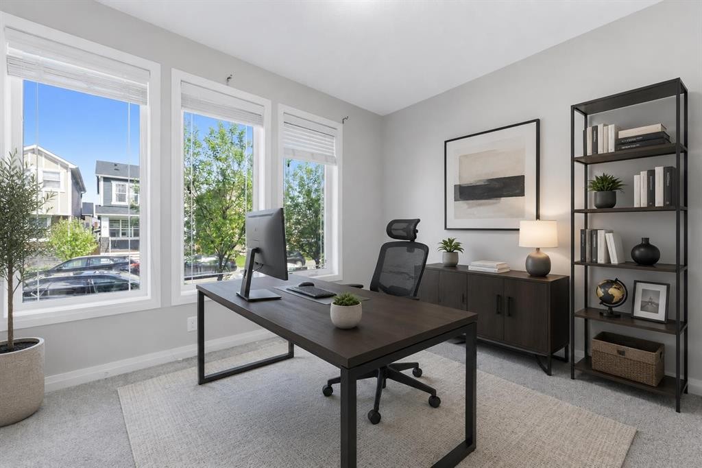96 Red Embers Crescent Ne, Calgary, AB - Indoor Photo Showing Office