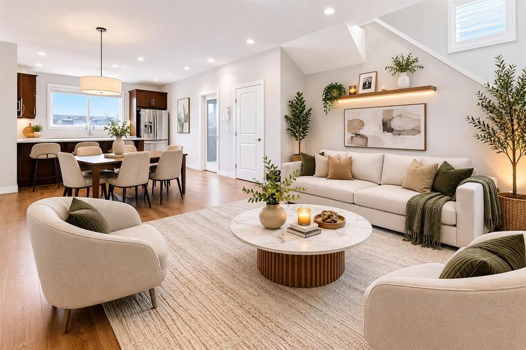 96 Red Embers Crescent Ne, Calgary, AB - Indoor Photo Showing Living Room