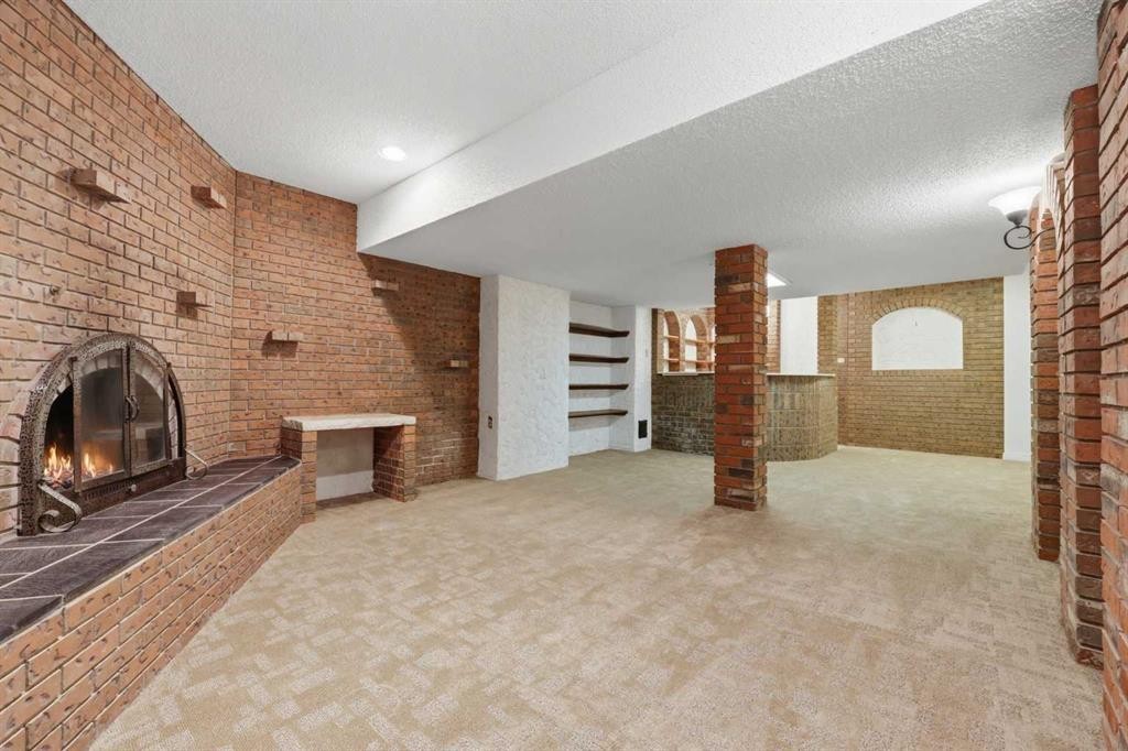 480 Berkley Crescent Nw, Calgary, AB - Indoor With Fireplace