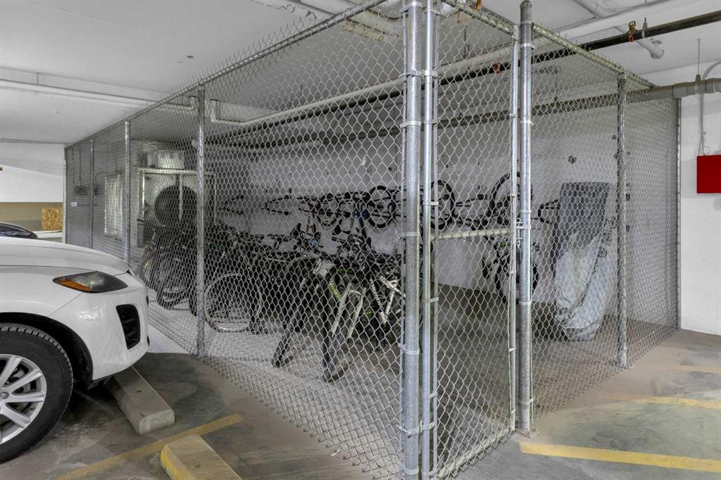 101-30 Shawnee Common Sw, Calgary, AB - Indoor Photo Showing Garage
