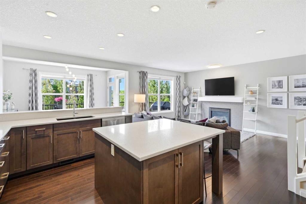 236 Auburn Springs Close Se, Calgary, AB - Indoor With Fireplace