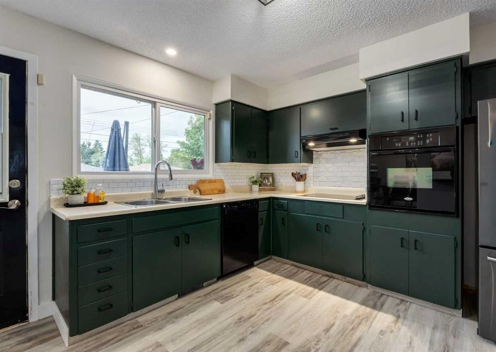 182 Fyffe Road Se, Calgary, AB - Indoor Photo Showing Kitchen With Double Sink