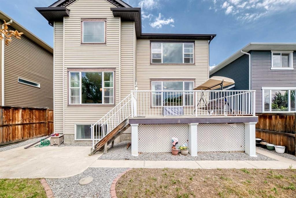 75 Silverado Bank Gardens Sw, Calgary, AB - Outdoor With Deck Patio Veranda With Exterior