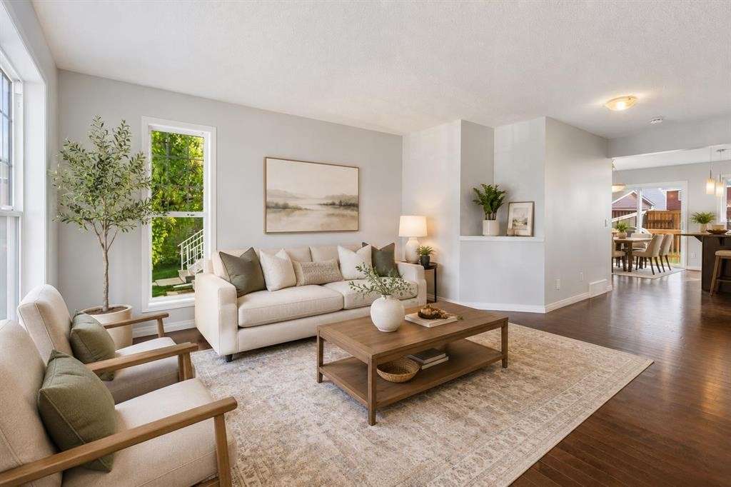 49 Auburn Crest Lane Se, Calgary, AB - Indoor Photo Showing Living Room