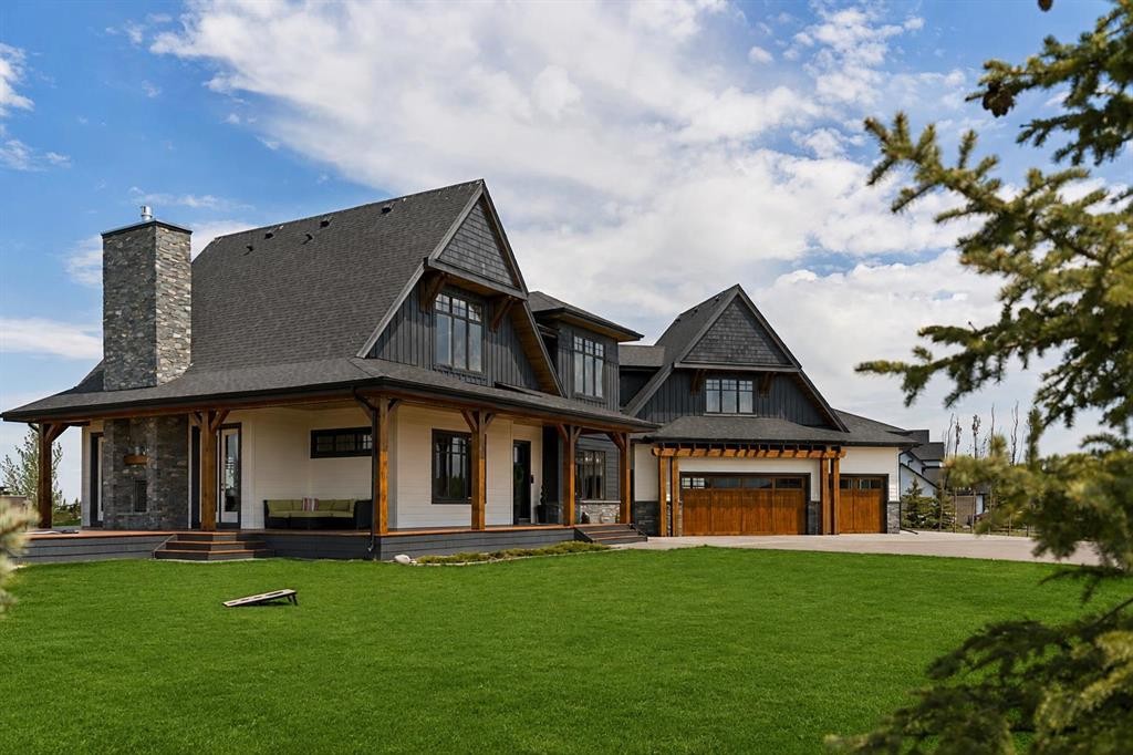 14 Silverhorn Park, Rural Rocky View County, AB - Outdoor With Deck Patio Veranda With Facade