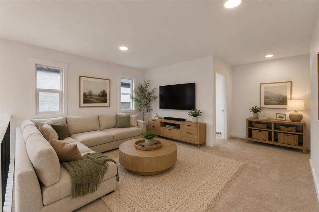 416 Watercrest Place, Chestermere, AB - Indoor Photo Showing Living Room